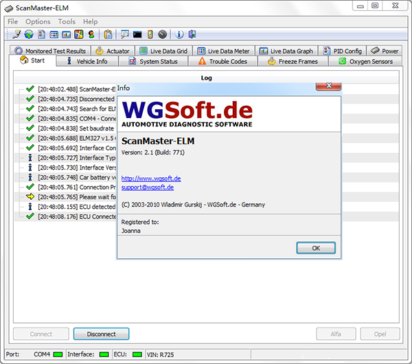 Interfaz para diagnosis de coche elm327 obdii v2.1